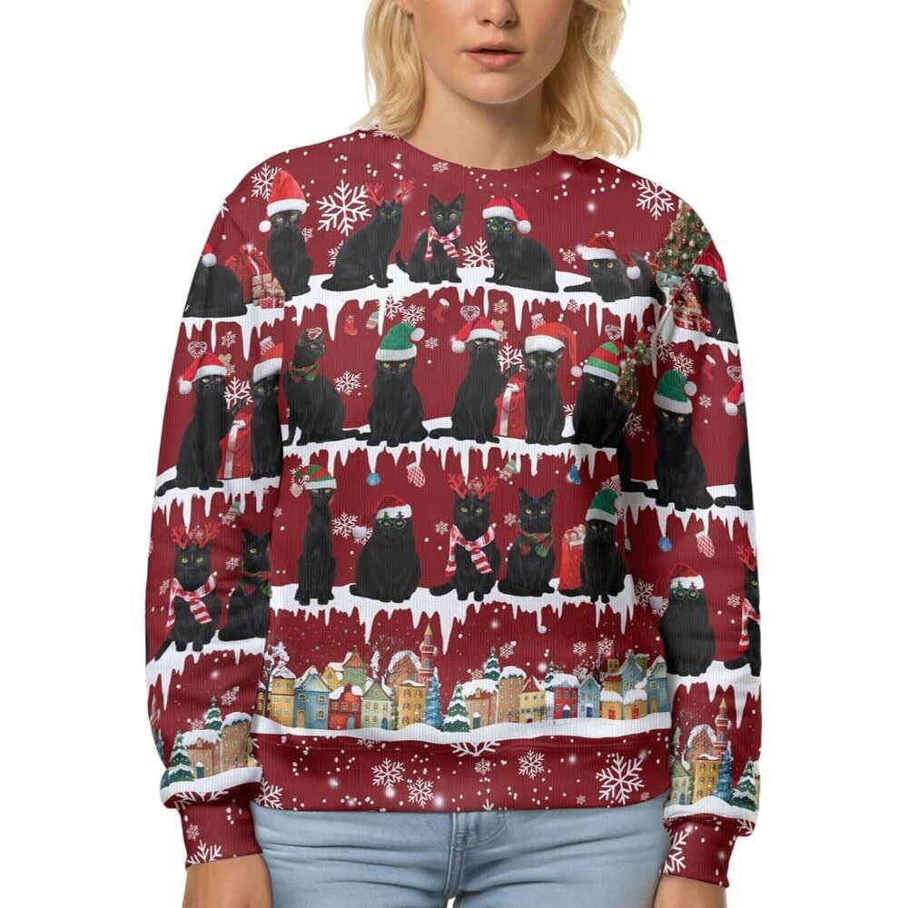 Pet Lover Christmas Sweater Women Men Knit Cozy Long Sleeve Pullover